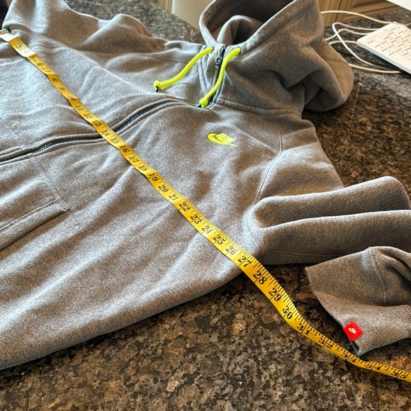 Nike Gray full zip Hoodie with Neon Accents EUC XXL - Picture 7 of 12